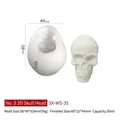 3D καλούπι σιλικόνης κρανίο για Halloween DIY, 30ml με λεπτομερή υφή οστών - Νο. 5 3D Νεκροκεφαλή