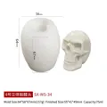 3D Totenkopf Silikonform für DIY Eiswürfel und Schokolade, Modell SX-WS-34 mit Maßen - Nr. 4 3D Totenkopf