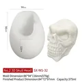 3D-Totenkopf-Silikonform für Eis oder Schokolade, Maße 96x94x116mm und 375ml Kapazität - Nr. 2 3D Totenkopf