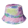 Chic tie-dye bucket hat for women with butterfly prints in vibrant pastel colors - 58cm / Tie-dye Multicolored Butterfly Print