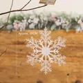Decorazione natalizia fiocco di neve da 26cm in resina trasparente appeso a un ramo - 26cm / Fiocco di Neve Stile E-Cristallo Trasparente