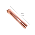 Pinzas para hielo de acero inoxidable oro rosa 14,5 cm con bordes dentados - 6 Pulgadas / Oro rosa