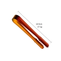 Pinza para hielo en U de acero inoxidable con acabado arcoíris de 14,5 cm - 6 Pulgadas / Rojo Mágico