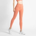 Leggings yoga a vita alta da donna in colore arancione-rosa per fitness e palestra - S / Rosa pesca