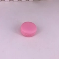 Pink macaron shaped plastic cream jar container for travel cosmetics and lip balm - 10 g / Pink