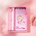 Pink cartoon pig themed stationery set with notebook and gel pen in a gift box - A6 Single Notebook (No Box No Pen) / Pig Magic Wand