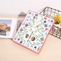 DIY wooden Christmas tree desktop decoration set with colorful miniature ornaments - 5-Tier Plaid Tree / White