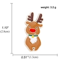 Cartoon reindeer enamel pin with red nose and green collar for Christmas gifts - Sitting Reindeer Style (A00942)