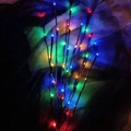 Multicolor LED branch lights featuring red, blue, green and yellow glow for room decor - Single Branch 20 LEDs-2AA Battery Type / Colorful
