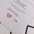 Silver round pendant with moon and star zircon inlay on wedding invitation card - 7# Silver Round Star Moon
