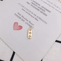 Golden oval pendant with three sparkling zircon stars for DIY necklace and jewelry making - 18# Gold Three-Stone Bar