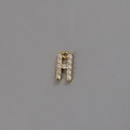 Golden letter H pendant with zircon stones for DIY necklace and earring making - Letter H