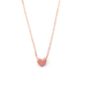 Élégant collier avec pendentif cœur en or rose et chaîne délicate pour femme chic - 01 Or Rose 0149