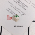 Macro shot of 17x12mm cream strawberry charm with green leaves for DIY jewelry making - 3# (17*12mm White)