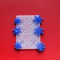 Molde de silicona de copo de nieve para resina DIY con seis diseños de invierno - Molde de Copo de Nieve de Navidad