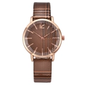 British fashion women's quartz watch with brown houndstooth pattern and rose gold case - Coffee Plaid