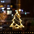 Christmas tree shaped LED suction cup light with warm white glow for window decoration - Christmas Tree