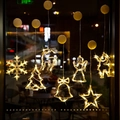 Festive Christmas LED window suction lights set with classic reindeer and star shapes - Set 6 - 7 Styles
