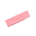 Elastic pink sports headband for yoga and fitness with moisture wicking fabric - Width 5cm/Folded Length 20.5cm / Light Pink