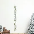 180cm artificial frosted cedar garland with white snow flocking for Christmas decor - Style D (180cm/Cedar Style/Flocked)