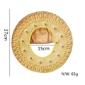 Pet soda biscuit recovery collar in beige with 37cm outer diameter and 15cm neck hole - Cookie Style