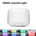 500ml ultrasonic aroma diffuser with colorful LED lights and mist control buttons - CN Plug / Color LED - Standard
