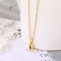 Goldene Elefanten-Halskette mit Perlmutt-Inlay an einer schlichten Kette für Damen - Goldener Elefant Perlmutt (Lippenkette)