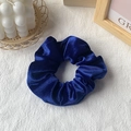 Elastic velvet scrunchie in royal blue finish for women's hair accessories styling - Sapphire Blue