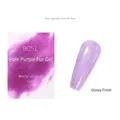 Vernis à ongles gel texture fourrure lavande durable avec finition brillante, 12ml - Fourrure Violet Clair B51