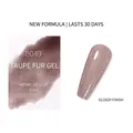 Vernis à ongles gel marron B049 avec texture fibreuse effet fourrure et brillant - Fourrure Marron B49
