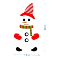 Detailed dimensions of cartoon snowman magnet decoration measuring 28 inches by 15 inches - 28x15 in