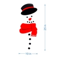 Detaillierte Größentabelle für magnetische Schneemann-Sticker mit Hut, Schal und Karottennase - 25x10 Zoll / CT004 Magnetischer Kühlschrankmagnet