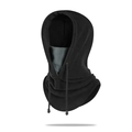 Outdoor cycling balaclava in black and grey fleece with adjustable drawstring - One Size / Black and Gray
