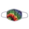 Λεπτομέρεια από πολύχρωμο σχέδιο tie-dye σε προστατευτική μάσκα με λευκά λάστιχα - Στυλ Tie-Dye 1