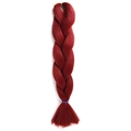 Jumbo braid hair extension in bright red synthetic fiber for professional hair styling - BUG (Burgundy Red)