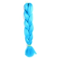 Vibrant cyan blue synthetic jumbo braid hair extensions with fine fiber texture - 3BLUE (Light Blue)