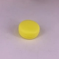 Yellow macaron-shaped plastic cream jar for travel storage and cosmetic packaging - 10 g / Yellow