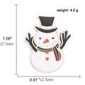 Cartoon snowman enamel pin with red scarf and top hat, Christmas badge 2.7x2.3cm - Carrot Nose Snowman Style (A00939)