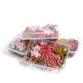 Mixed dried flowers in boxes including hydrangea and gypsophila for DIY crafts - Mixed 1 Box 30-50g
