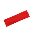 Fascia sportiva elastica rossa traspirante per donna in morbido tessuto distesa in piano - Larghezza 5cm/Lunghezza Piegata 20,5cm / Rosso