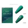 Emerald green gel nail polish B035 in matte and glossy finishes, 12ml salon bottle - Sapphire Blue B35