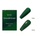 Vernis à ongles vert émeraude 12ml B036 montrant les finitions mates et brillantes - Vert Émeraude B36