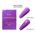Lavender purple nail gel polish B040 in matte and glossy finishes, 12ml bottle - Lavender Purple B40