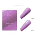 Vernis à ongles gel violet clair B037 avec finitions mate et brillante, flacon de 12ml - Violet Clair B37