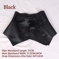 Cintura corsetto in finta pelle nera con orlo a balze e dettaglio decorativo a fiocco - Nero