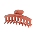 Matte brick red 11cm large hair claw clip made of durable PS plastic material - 11cm / Matte Brick Red / Bulk Packaging