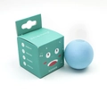 Blue interactive EVA cat ball toy in packaging featuring smart sensor sounds and catnip - Frog Sound / Blue