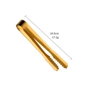 Pinza para hielo dorada de acero inoxidable, utensilio de cocina en U de 14,5 cm con logo - 6 Pulgadas / Dorado