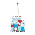 Weihnachtsschmuck 5-köpfige Familie mit Masken und The Year We Stayed Home Text - Stil A Survivor Anhänger