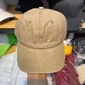Berretto da baseball classico in cotone lavato beige con design vintage minimalista - Taglia Unica(Regolabile) / Giallo Zenzero Lavato